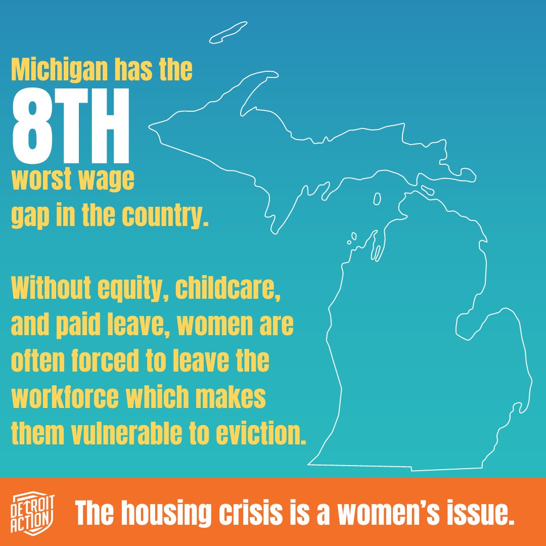 Detroit_Action's tweet photo. While it takes a village to raise a child - it also takes secure housing and equitable pay.
The housing crisis is a women's issue.
#detroitaction #womenshistory #womensherstory #housingcrisis #womensissue #children #family #securehousing #tenantrights #detroiter #community https://t.co/Iz2lb1F83C