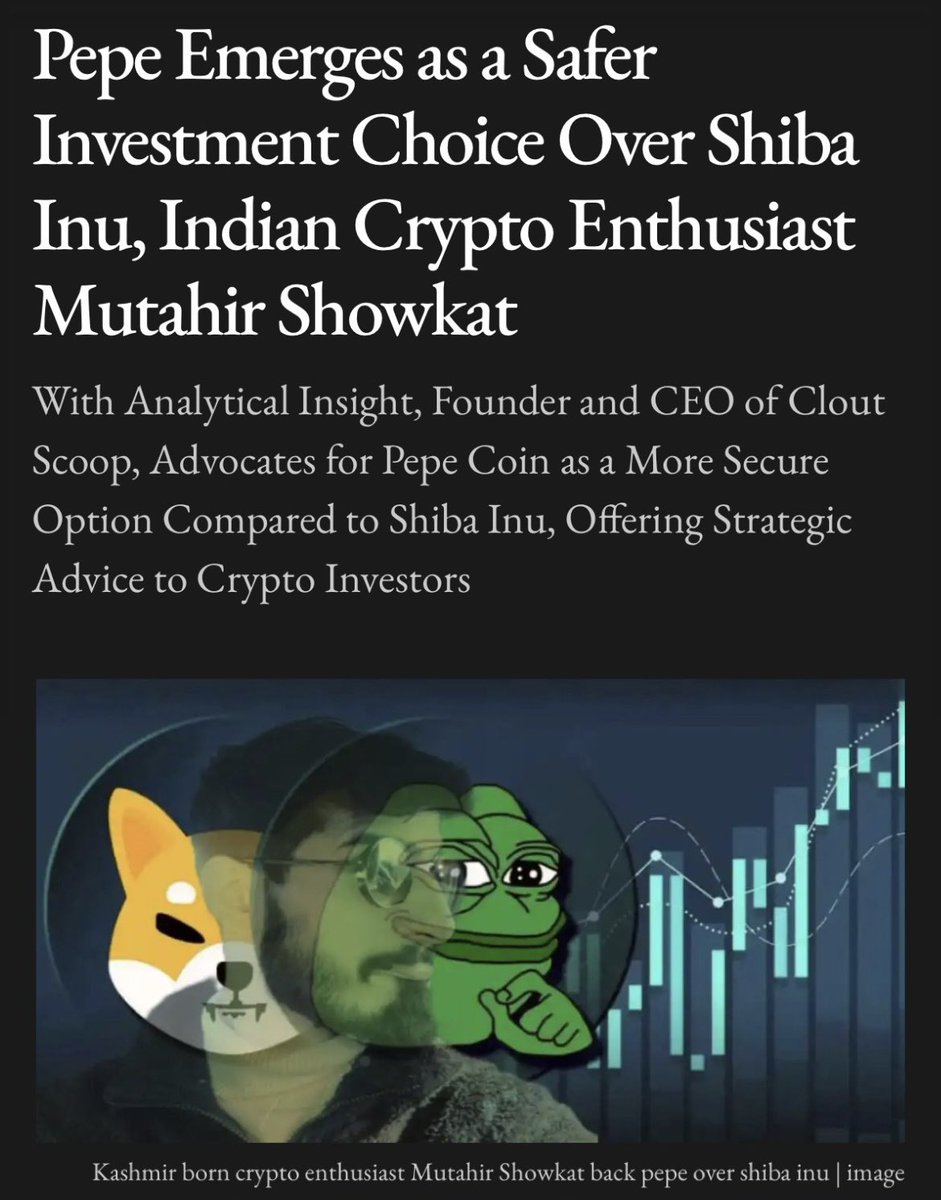 It’s not like I don’t hodl the #ShibaInu in fact, I really do. But when it comes to risk factors, I see a lot more potential in #PEPE However, talking about the big pump, I’m so sure it’s going to be Shiba next for sure, and I’m confident about it. | #shibavspepe #SHIB #pepecoin