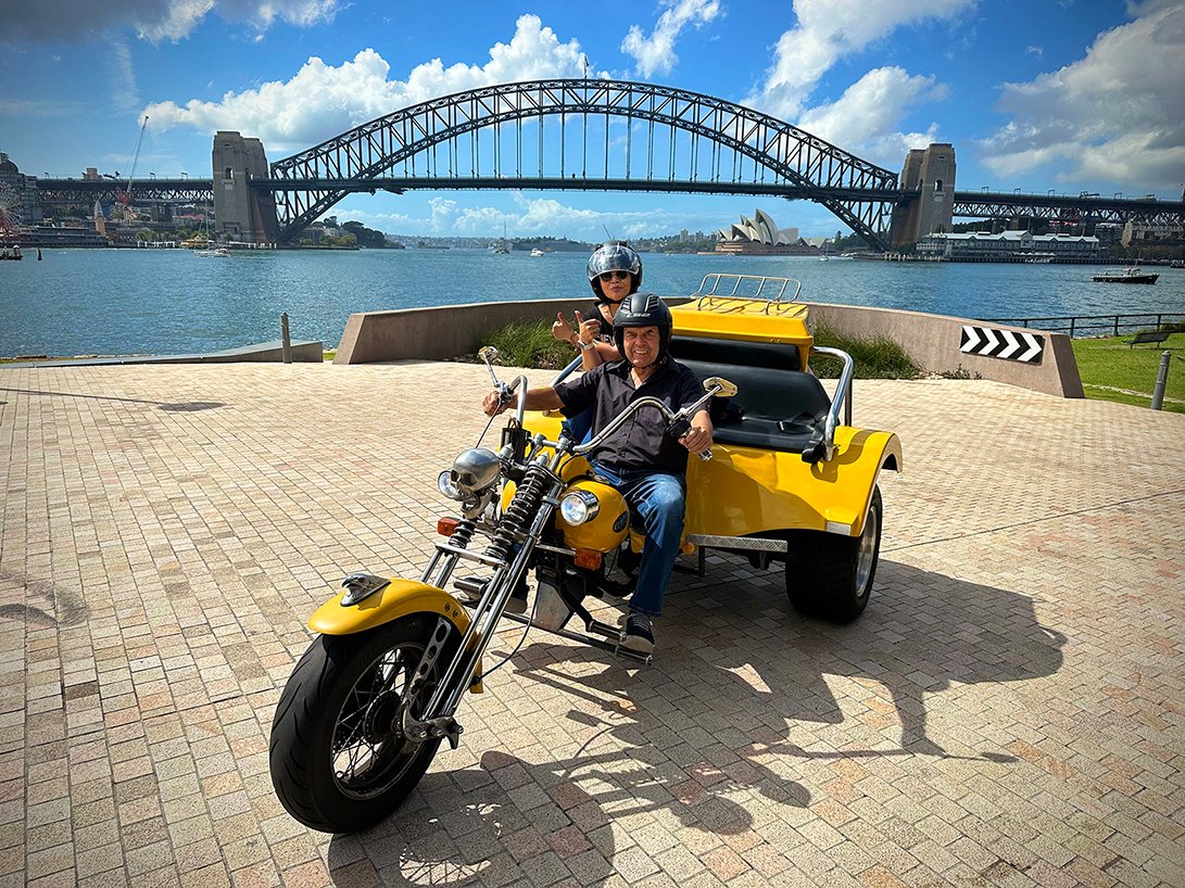 'We had a terrific time going around the city with Fred. Such an amazing experience. We went into lanes we didn't know existed though we both live here for yonks.' Lin
#trolltours provide #harleyandtriketours.  #feelthefreedom in #sydney and have some #excitement on a #trike