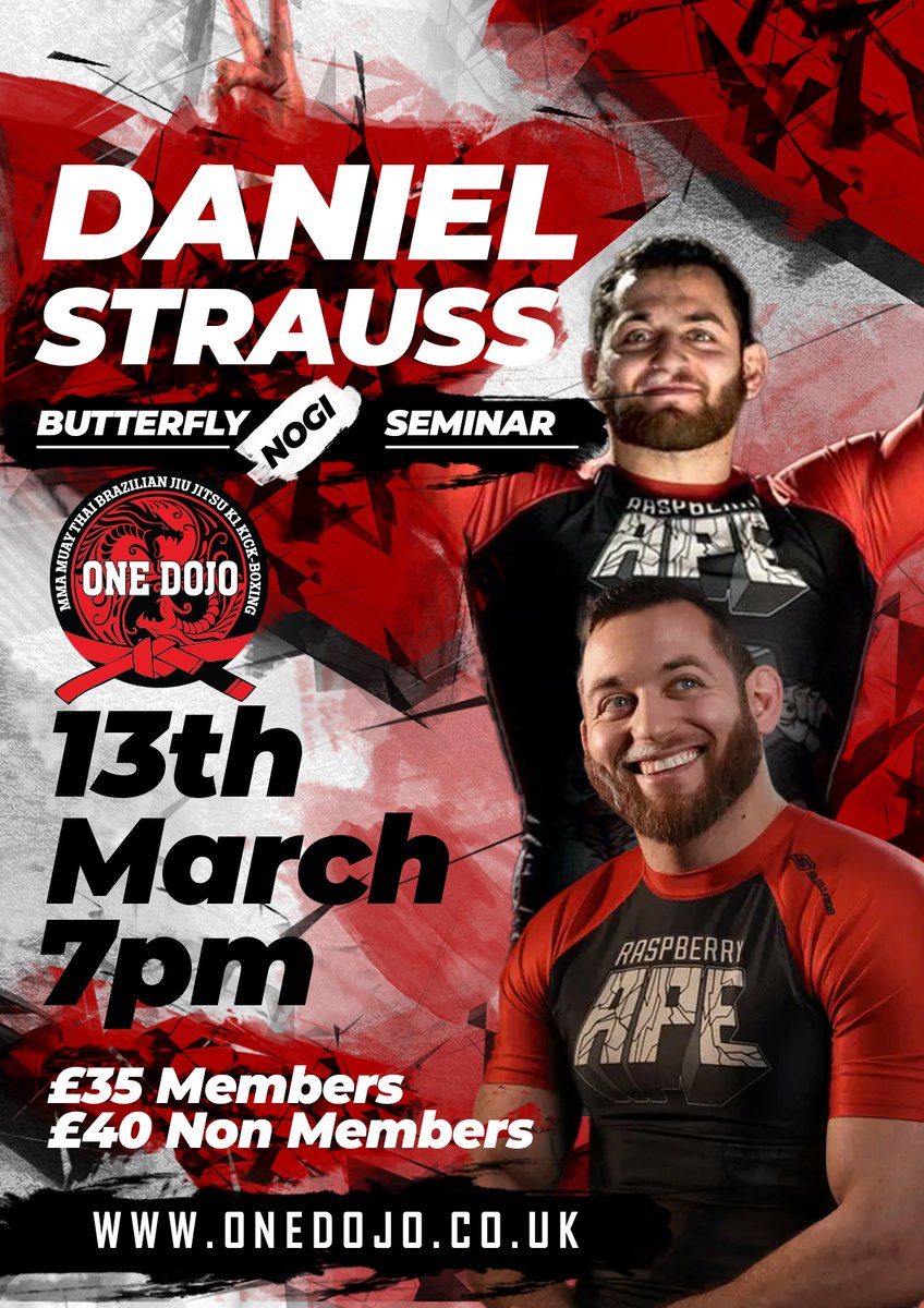 praetorianmmauk's tweet image. Daniel Struss Seminar! Wednesday, March 13th! Click on the link to reserve your space or go via the One Dojo app. 

bit.ly/3P3xs8j

#OneDojo #OneDojoFareham #DanielStrauss #RaspberryApe #WarwolfBjj  #Bjj #Nogi #CombatSports