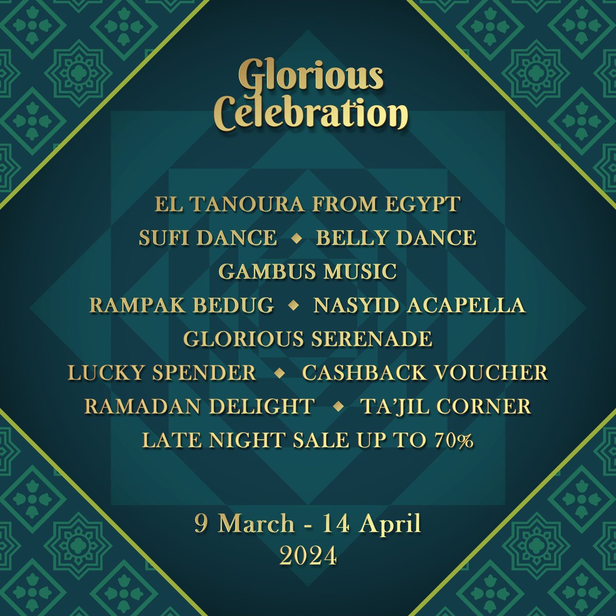 ⚡Ramadhan Event &amp; Program⚡at Plaza Ambarrukmo 

🎉Glorious Celebration “Everlasting Reflection”
🎉9 Maret - 14 April 2024

Are You Ready For Joint ⁉️⁉️🤩

#gloriouscelebration #ramadhan2024 #lebaran2024 #eventamplaz #plazaambarrukmo