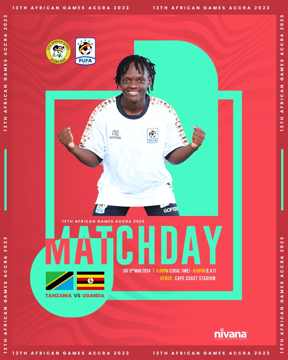 Matchday in Cape Coast Tanzania vs Uganda Cape Coast Stadium Kickoff: 8PM (EAT) #Accra2023 #AfricanGames #WomenFootballUG