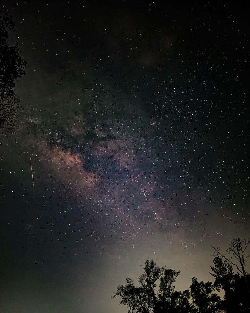 Was up all of last night to see the Milky way for the first time this year on my phone :) a lot of light pollution around but it was still shining though :)