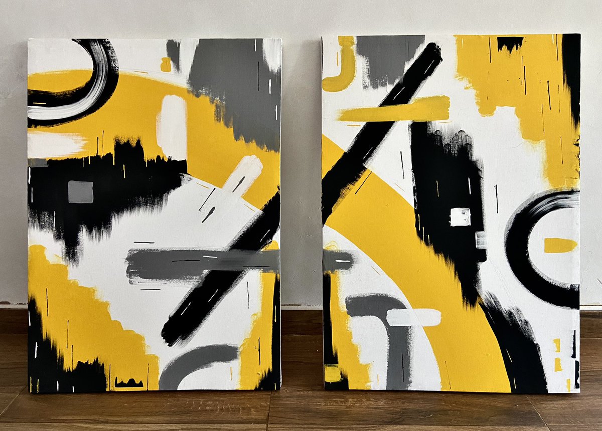 Channel Yellow Size: 84x60cm Price: MK80,000 #AbstractArt #acrylicpainting #artbylxrry
