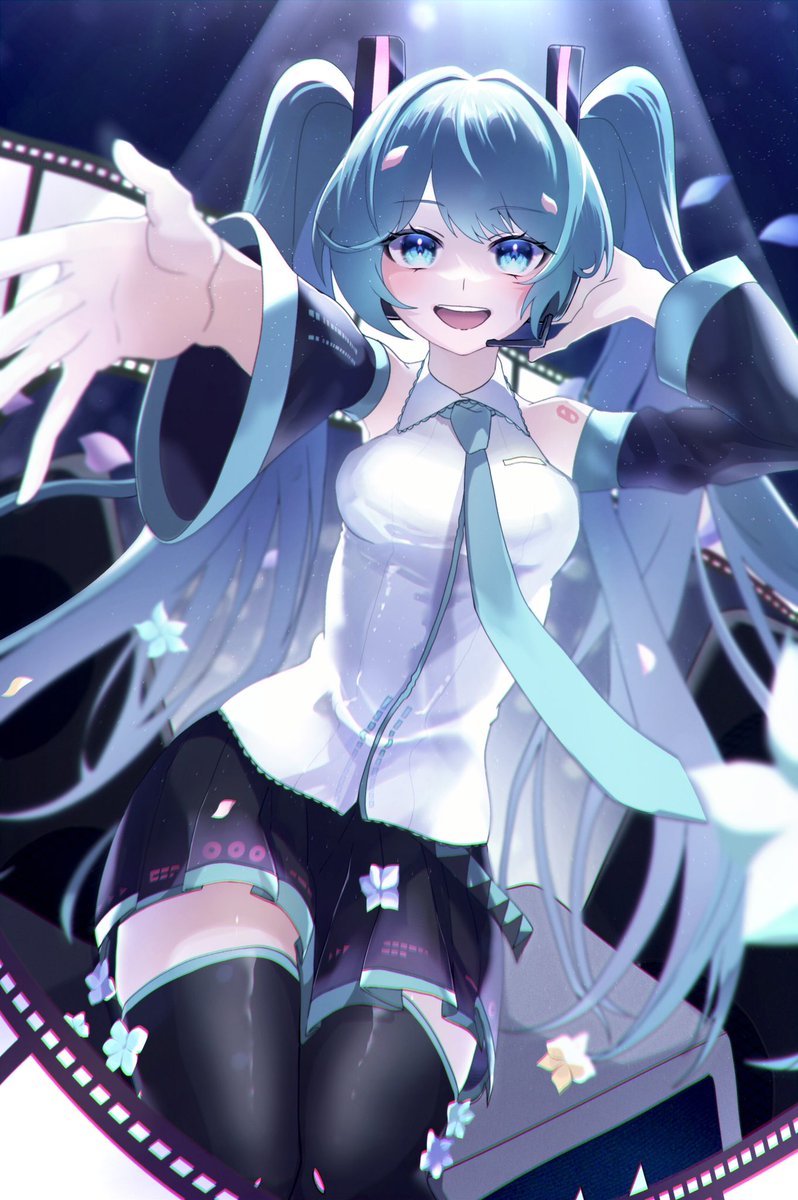 初音ミク「39の日ちょっと余裕がなかったので加筆再掲!#初音ミク #ミクの日 #初音ミクイ」|アマトウ*のイラスト