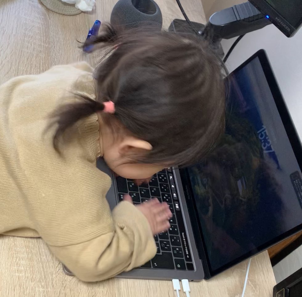 姪っ子に仕事手伝ってもらってる