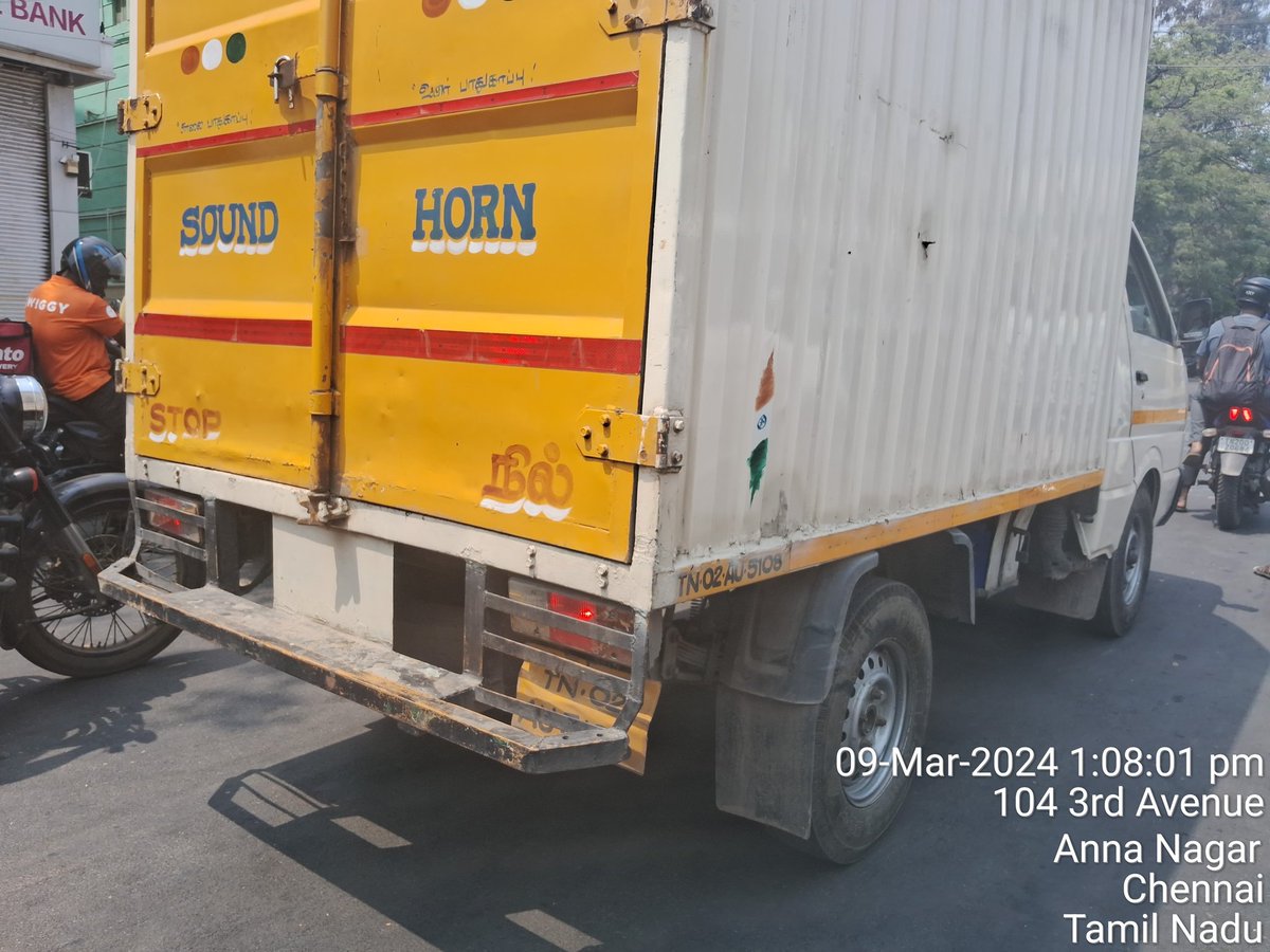 #RoadRaja, @roadraja ,@ChennaiTraffic ,#Chennai, #India , #WHO ,#defective number plate,