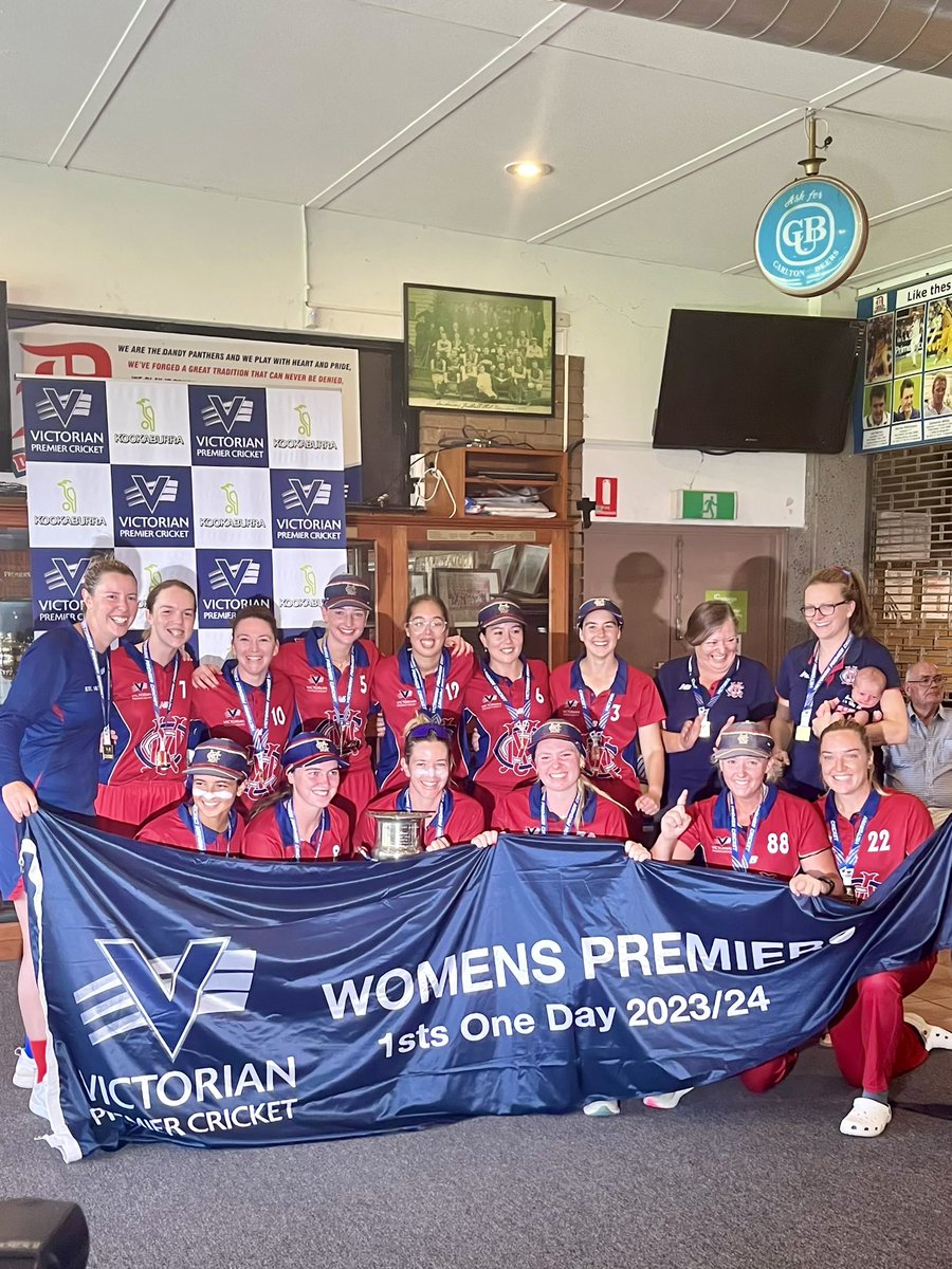 Sweep complete for women’s senior program. Club Champ, 2nd &amp; 3rd XI p’ships last weekend &amp; the 1st XI capping things off today in commanding fashion with a victory over Prahran to take out our third <a href="/vicpremcricket/">Vic Premier Cricket</a> 1st XI flag.  Congrats to Capt/Coach <a href="/t_parks94/">Teagan Parker</a> &amp; all involved 🧹