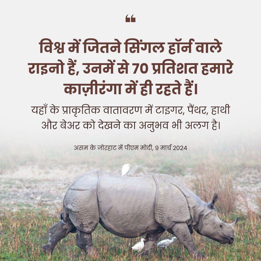 Urge everyone to visit Kaziranga National Park: PM <a href="/narendramodi/">Narendra Modi</a>