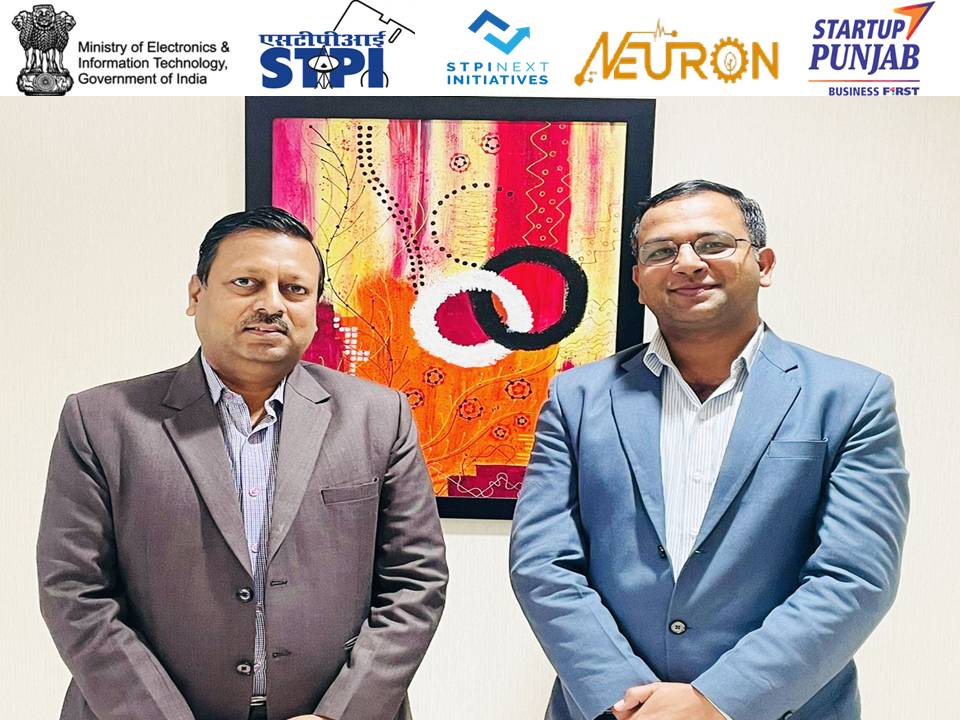 Mr. Ajay P. Shrivastava Director #STPI Mohali had an insightful discussion with Dr. Sunil Sharma, Dean Computer Science , #Chitkara_University, on how #STPI_Mohali & #Startup_Punjab_CoE_NEURON is empowering young entrepreneurs to launch deep-tech startups in AI and IoT.