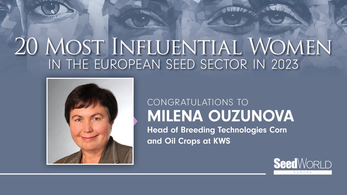 We are proud to share that our colleague Dr. Milena Ouzunova was selected as one of the “20 Most Influential Women in the European Seed Sector” by the @SeedWorldEU magazine! Thank you for being a continuous source of breeding innovation!

#SeedWorldEurope #seedingthefuture