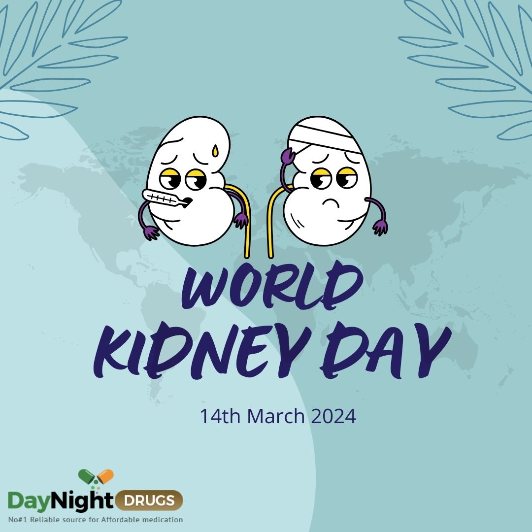 World Kidney Day is celebrated on the second Thursday of March every year to raise awareness about the importance of kidneys and their functioning.

#WorldKidneyDay #March2024 #USA #HealthIsWealth #DND #DayNightDrugs #Kidneys #Health #HealthTips