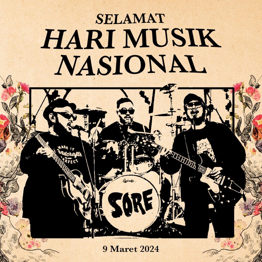Rasakan pecahan-pecahan rasa yang selalu menaungi angkasa nusantara dalam besutan musik Indonesia selama sejarah mencatat kisah jayanya. Selamat hari musik nasional!🇮🇩

#SoreZeBand #QuoVadisSore #HariMusikNasional #indonesianarockrevival #musikindonesia