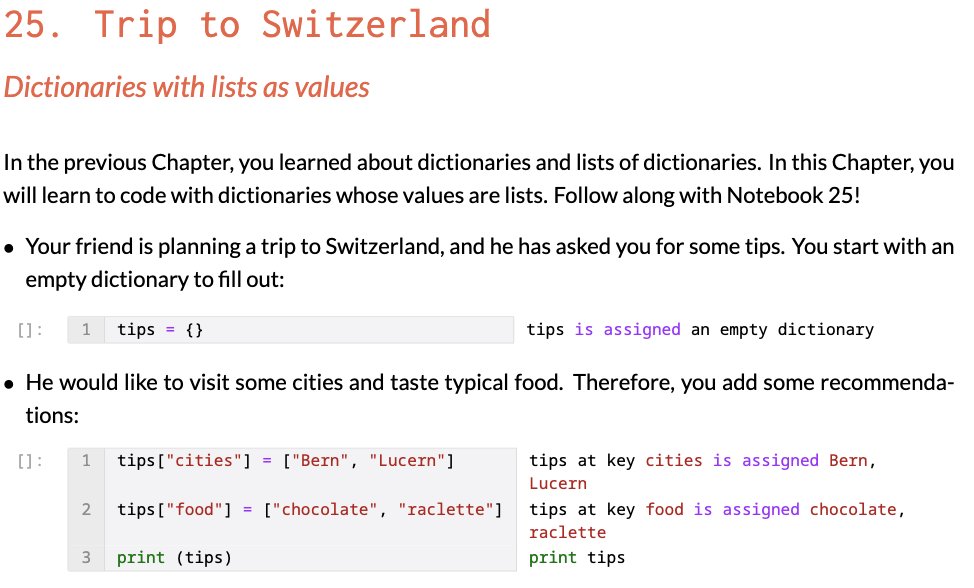 Chapter 25 of Learn Python with Jupyter is out! It is about dictionaries that have lists as values. It also contains some tricks on how to print easier and prettier! I hope you will find it useful!

learnpythonwithjupyter.com

#learnpython #jupyternotebook
