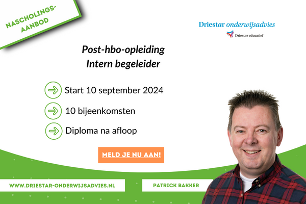 Overweeg je om een stap te maken in je ontwikkeling? En wil jij intensiever bijdragen aan het realiseren van goed onderwijs op jouw school?

Schrijf je dan in voor onze post-hbo-opleiding Intern begeleider.

✏️ Aanmelden kan via: bit.ly/3uUjuid

#nascholing #onderwijs