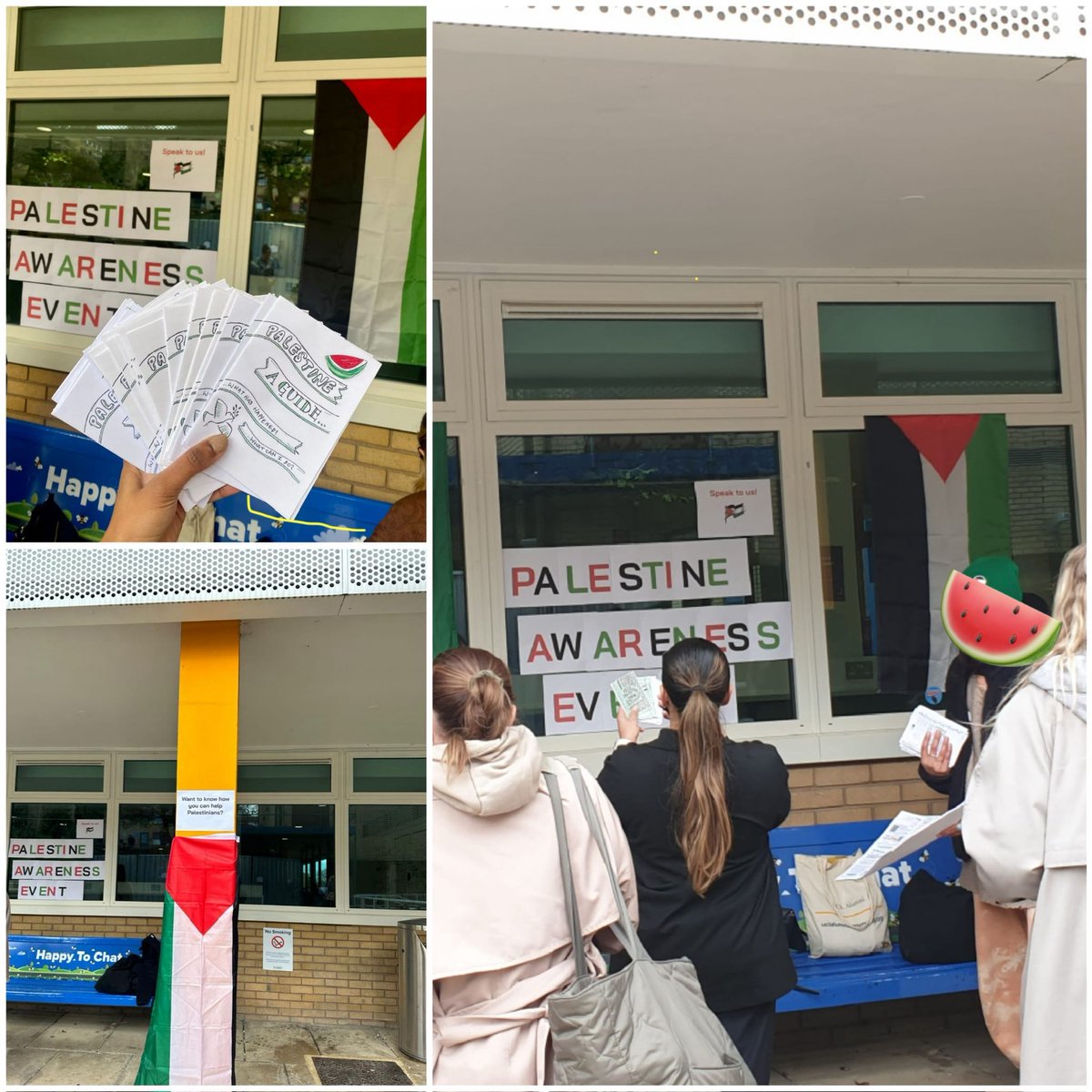 Last week we held a P@lestine Awareness Event at uni. Around 15 of us handed out over 250 flyers and leaflets explaining what people could do if they wanted to learn more. We hope some people were called to action. #clinicalpsychology #FreePalaestin