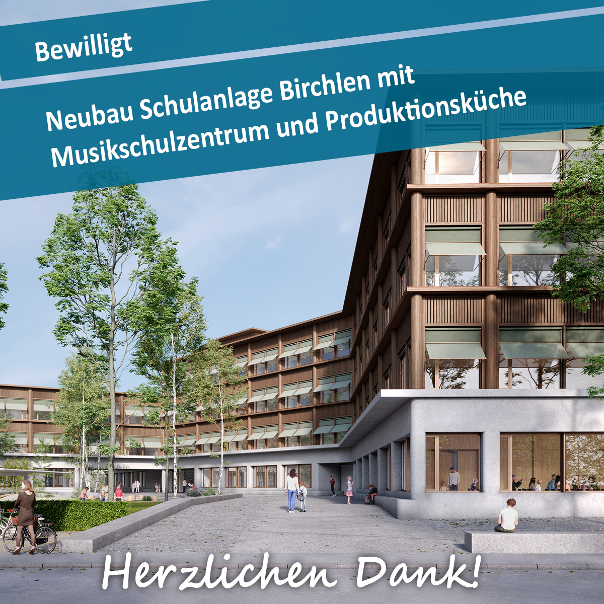 Ein weiterer Meilenstein für die Dübendorfer Schulraumplanung. Grünes Licht 🟢 für den Neubau Schulanalage Birchlen. Danke an die Dübendorferinnen und Dübendorfer 💛 für das tolle Abstimmungsergebnis mit 76.31% Ja-Stimmen!