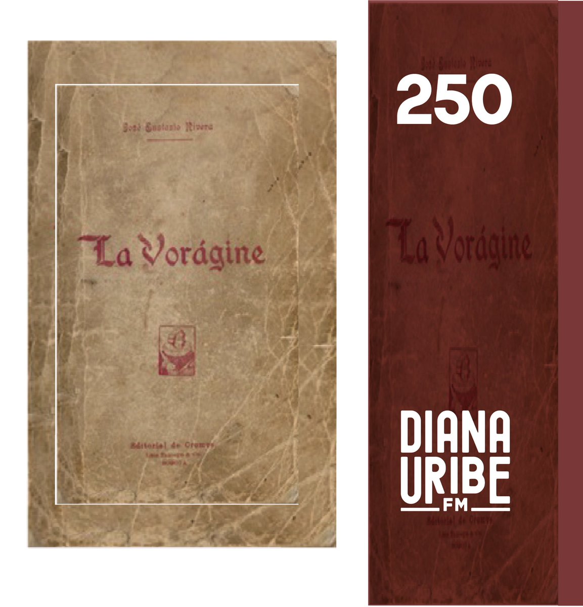 #podcastdianauribe 
100 años de La Vorágine
una de las obras literarias más importantes en la historia de Colombia: “La Vorágine” de José Eustasio Rivera.

Disponible en:
🏷Spotify
🏷dianauribe.fm
🏷YouTube
🏷 todas las plataformas de podcast