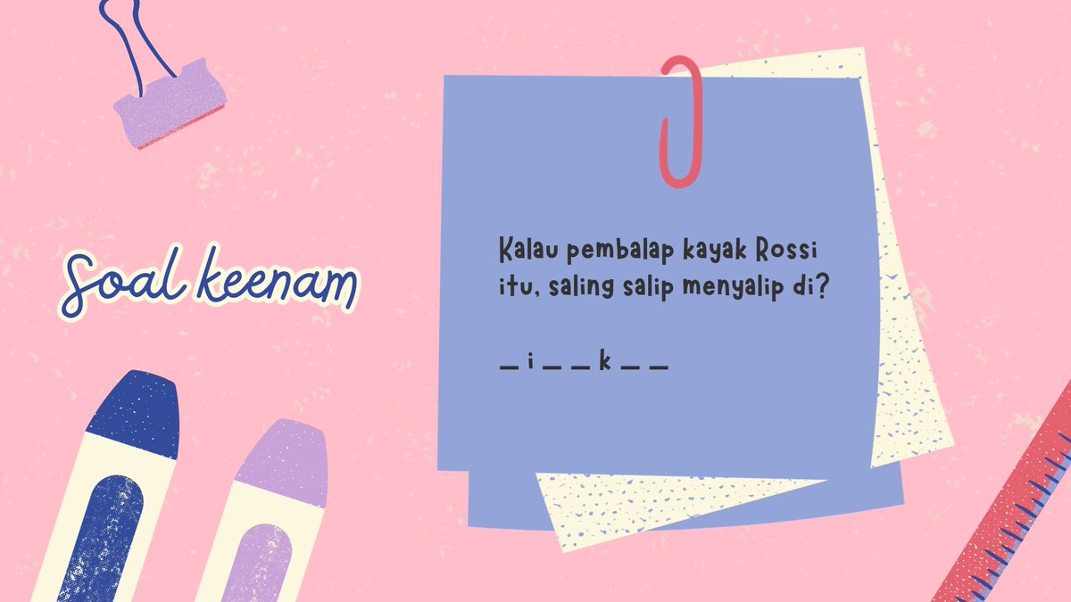 LaskarKalpas's tweet photo. Soal terakhir! Jawab sampe jam 8:24 ya! https://t.co/ni74wquKYv