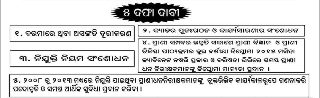 PrinceK70666929's tweet photo. ପଶୁସମ୍ପଦ ବିଭାଗର କାର୍ଯ୍ୟଗୁଡ଼ିକୁ ସଫଳ କରିବାରେ Livestock Inspector ମାନଙ୍କର ଭୂମିକା ଗୁରୁତପୂର୍ଣ ଏବଂ ତାକୁ ସୁଚାରୁ ରୂପେ ବହନ ମଧ୍ୟ କରିଛନ୍ତି।ଏଣୁ ପ୍ରିୟ ମୁଖ୍ୟମନ୍ତ୍ରୀଙ୍କୁ ଅନୁରୋଧ ଦୀର୍ଘ 20ବର୍ଷ ତଳର ଦାବି ଗୁଡ଼ିକୁ ପୂରଣ କରିବେ ବୋଲି ଆଶା ଓ ବିଶ୍ବାସ! @CMO_Odisha @farddept @IPR_Odisha @SecyChief @rajaaswain https://t.co/FlEKgkih9j