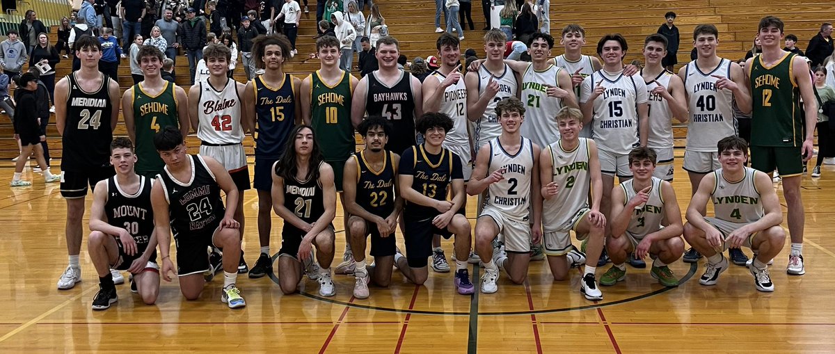 KPUG's tweet photo. Pix from Friday night’s John Clark Whatcom County Senior Classic at Lynden High School’s Jake Maberry Gym. The annual event features all star players from girls &amp; boys teams. https://t.co/0eUP91NpXd