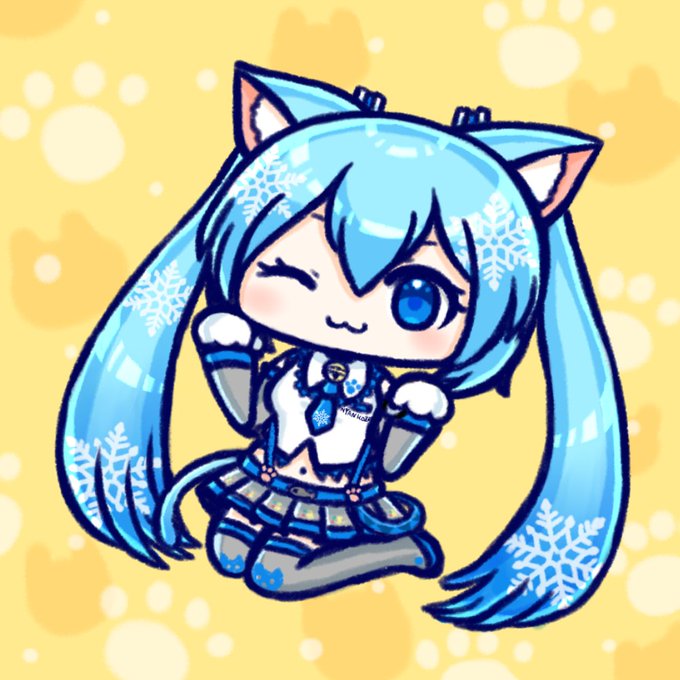 にゃんこズ合同第6弾「Magical Snow Cats Carnival」に参加しました!雪ミク2010ちゃん!#Magical_Snow_Cats_Carnival #にゃんこズ合同 #雪ミク 