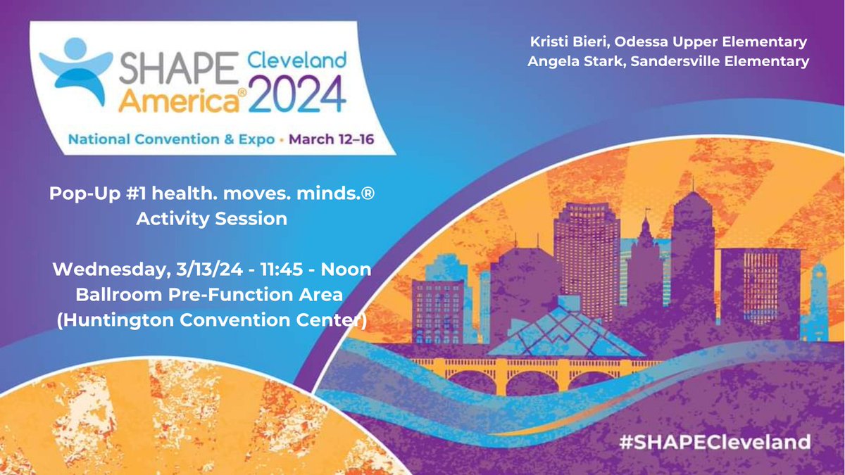 Save the Date🗓️ at #SHAPECleveland   

Join <a href="/kristibieri/">Kristi Bieri</a>  and @healthystark  for a <a href="/SHAPE_America/">SHAPE_America</a> #healthmovesminds 15 minute  Pop-Up Activity👟 &amp; instant⚡️access to all lessons 

Enter to win $100 <a href="/GopherSport/">Gopher</a> Gift Card 
👉airtable.com/appiX8oytaTGAS…