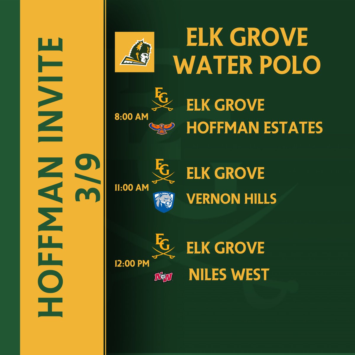 We are at the Hoffman Estates Invite today‼️ <a href="/GrenAthletics/">Elk Grove High School Athletics</a>