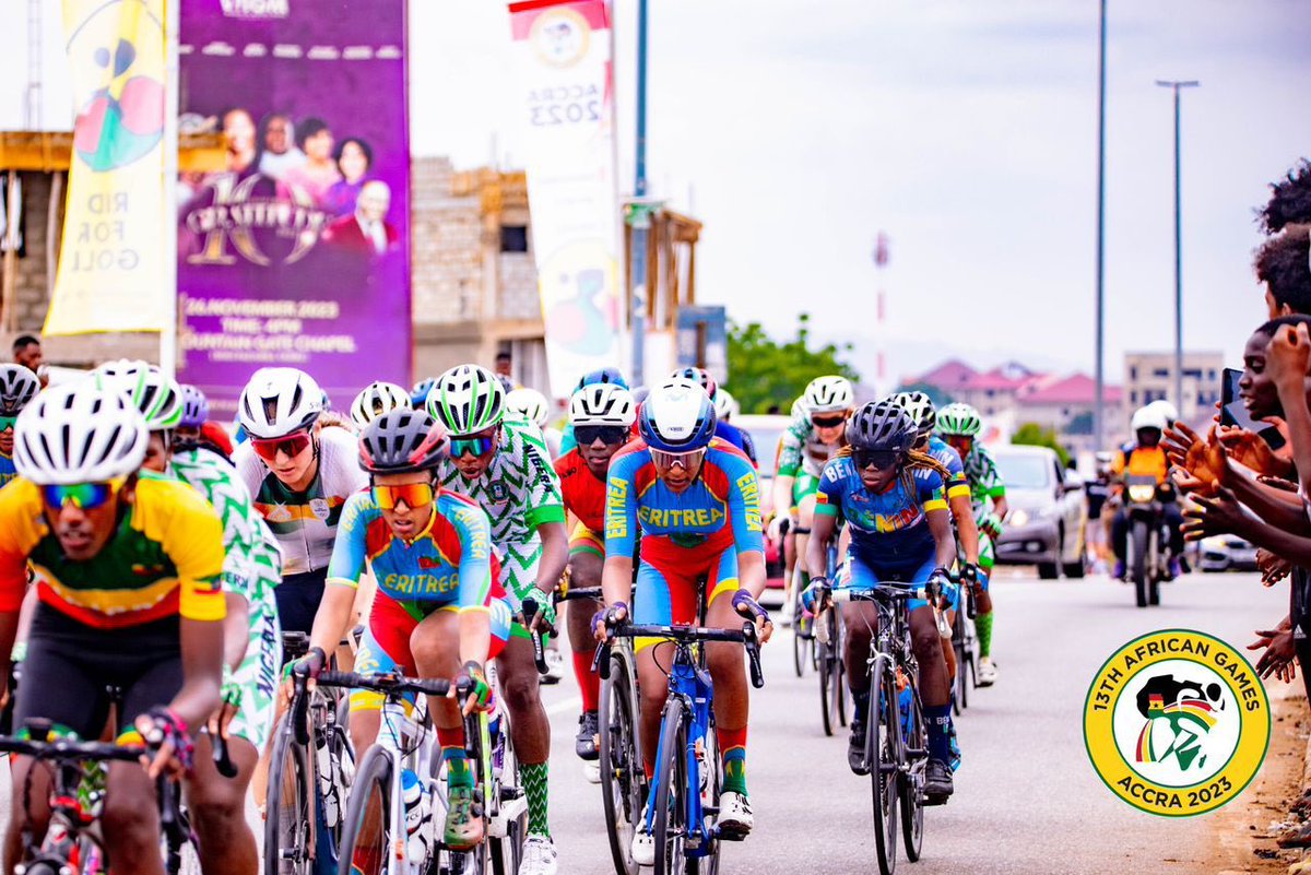 FelixRomark's tweet photo. Cycling competition of the African Games Accra 2023 @Accra2023AG , held this morning on the Ablekuma Pokuase Highway.
#AfricanGames
#Accra2023 https://t.co/SQ5oS4yVfY