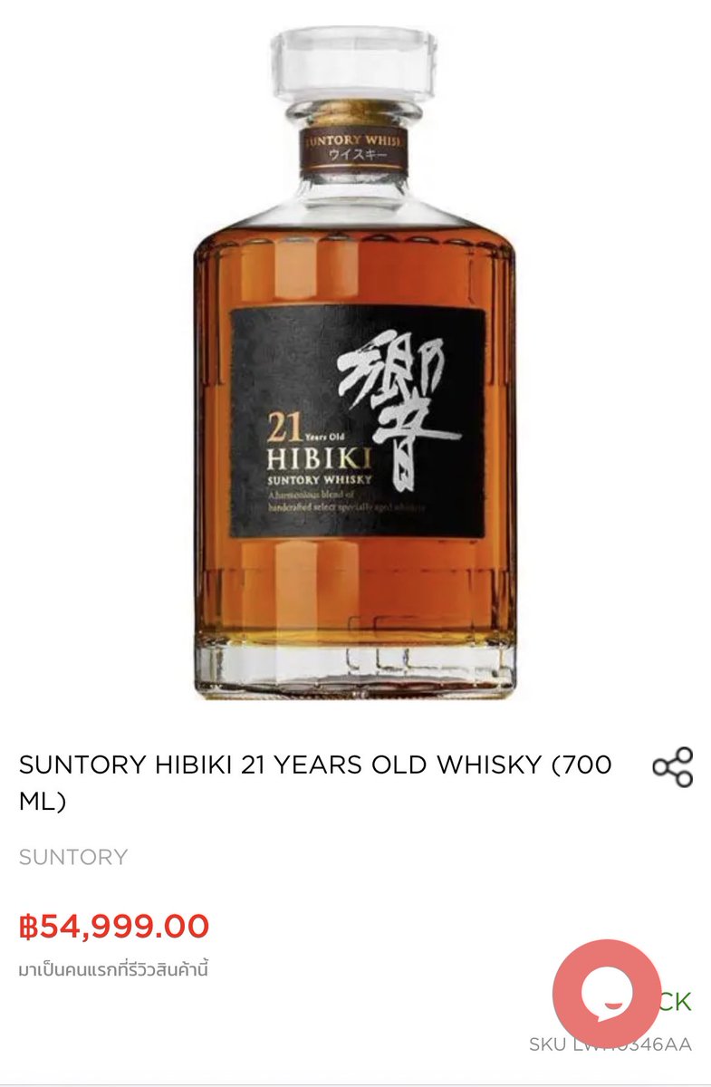 ราคาวิสกี้ขวดละ 54,999 บาท