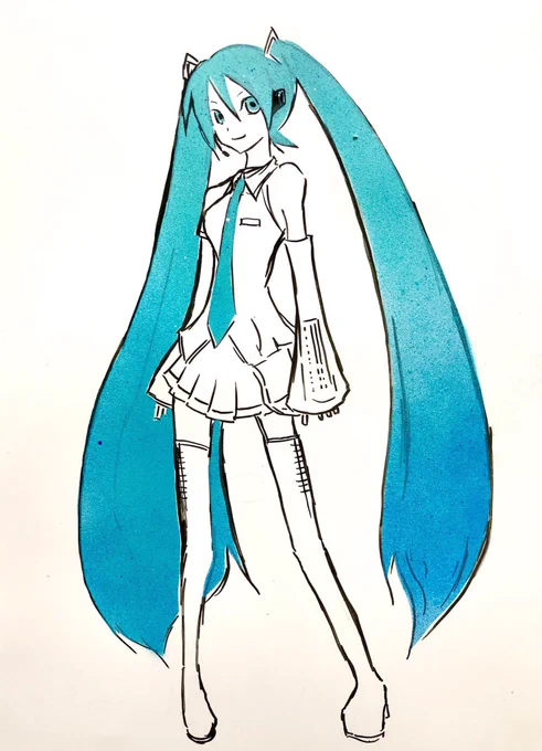 #ミクの日 #スプレーアート 