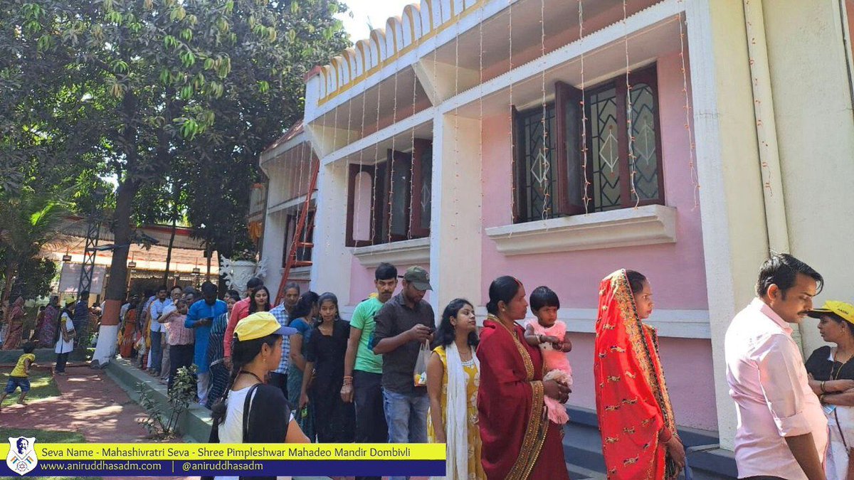 Aniruddha's Academy of Disaster Management Seva at Shree Pimpleshwar Mahadeo Mandir Dombivli as per request of local authorities. #AADM #Seva #Temple #Dombivali #Maharashtra #CrowdManagement