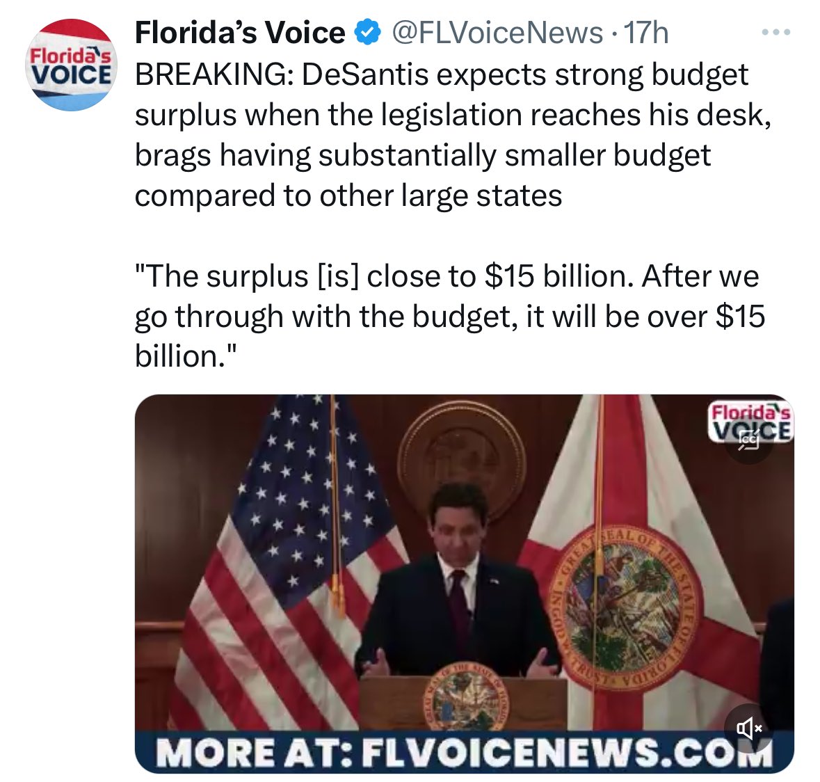 FLFreedomRead's tweet photo. If the state invested $4,000 more per kid (to bring us to the national average on state public education spending), that surplus would basically be gone.

This is not a brag when we continue to face the issue of access to uniform, high-quality public education in FL. https://t.co/4ZO14cff4W