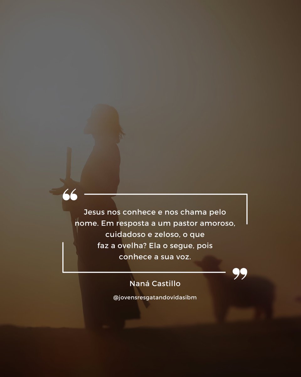 JResgVidasIBM's tweet photo. Verdade incrível é saber que Jesus nos conhece pelo nome desde o ventre de nossas mães; Ele já nos contemplava. https://t.co/YCnEjuVvNY