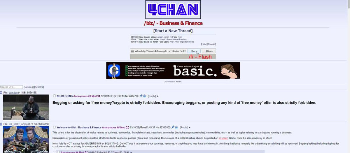 basicoin's tweet photo. UPDATE: our 4chan banner ad is now live.
$basic #base #meme https://t.co/rbcyshVnIK