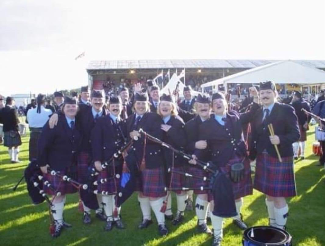Picture from my old pipe band days. We had a crit sheet from a judge that commented about the number of women in the band. In response. These beautiful lot marched on with fake moustaches on. Absolute legends every one. A bit late for international women’s day but hey ho. X