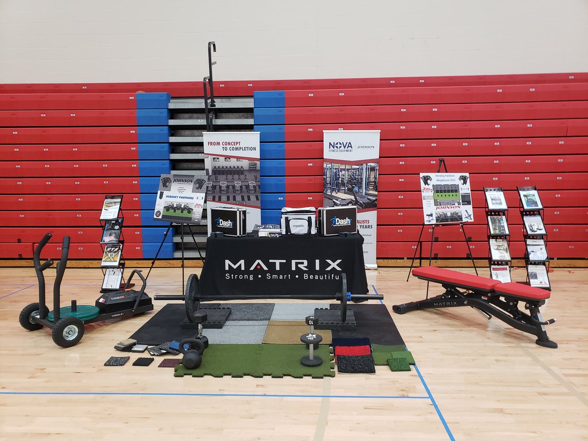 Good morning from the <a href="/NebStrength/">Nebraska Strength Coaches Organization</a> Coaches Clinic.  Come see our latest equipment offerings from <a href="/RegupolAmerica/">Regupol America</a> flooring, <a href="/MatrixFitnessUS/">MatrixFitnessUSA</a> <a href="/DashrMPS/">Dashr</a> and <a href="/TorqueFitnessHQ/">Torque Fitness</a> TANK Sled.  Grab your FREE SWAG Bag with all the clinic essentials inside....while they last!