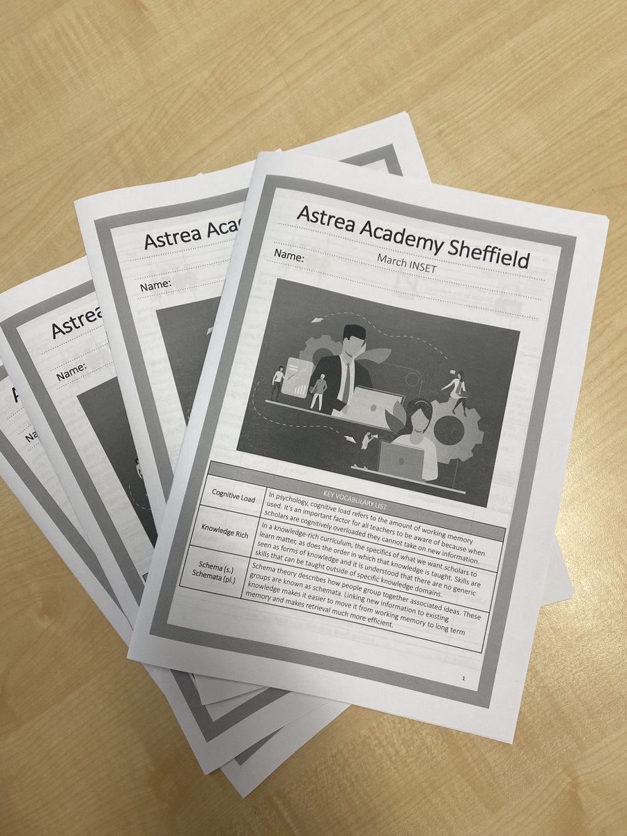 AstreaAcadSheff's tweet photo. What a fantastic inset day yesterday at AAS. Packed full of cognitive science and TLAC strategies to improve our practice. Special thanks to @HarrietLowesB for an INCREDIBLE session on memory, planning and the power of attention. https://t.co/vAKV2mNmQe
