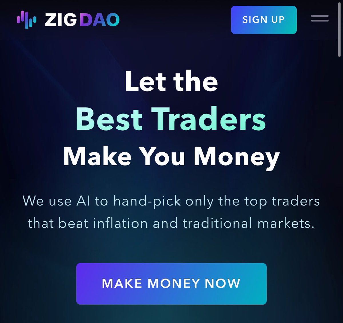 TheCryptoKazi's tweet photo. 5/ $ZIG - @zignaly 🟪

This project has fine tuned AI, and turned it into a money printing machine. 

With over $4M in revenue in the last year, then using this to buy back into the chart - causing a supply shock. 

An incredible project with massive room for growth. https://t.co/73sQlhQHo4