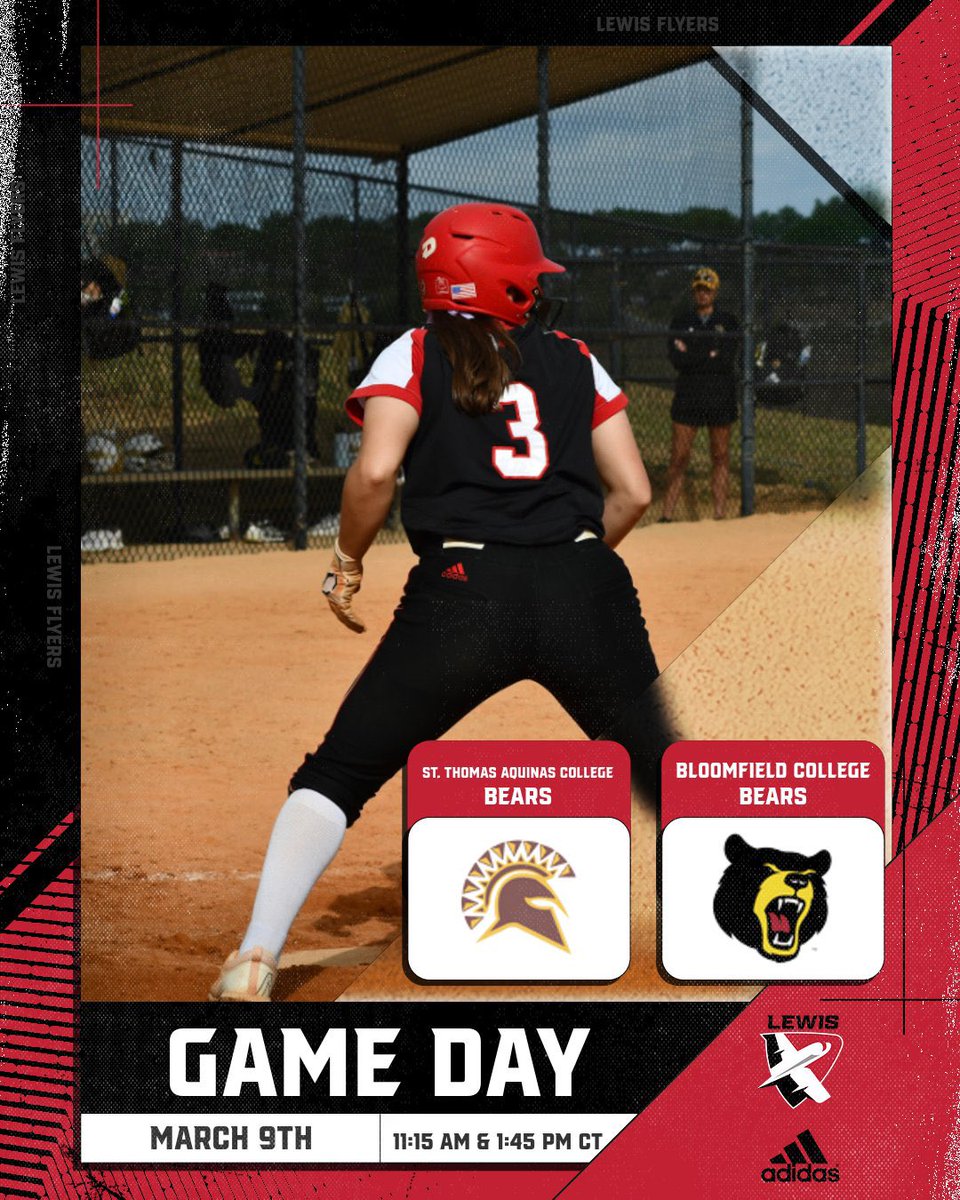 LewisSoftball's tweet photo. FLORIDA DAY 1 ☀️✈️
|
|
|
GAME 1: St. Thomas Aquinas College @11:15 am CT -12:15pm EST
GAME 2: Bloomfield College @1:45pm CT - 2:45 pm EST

#Rollplanes #lewissoftball https://t.co/kvMaT6UUto