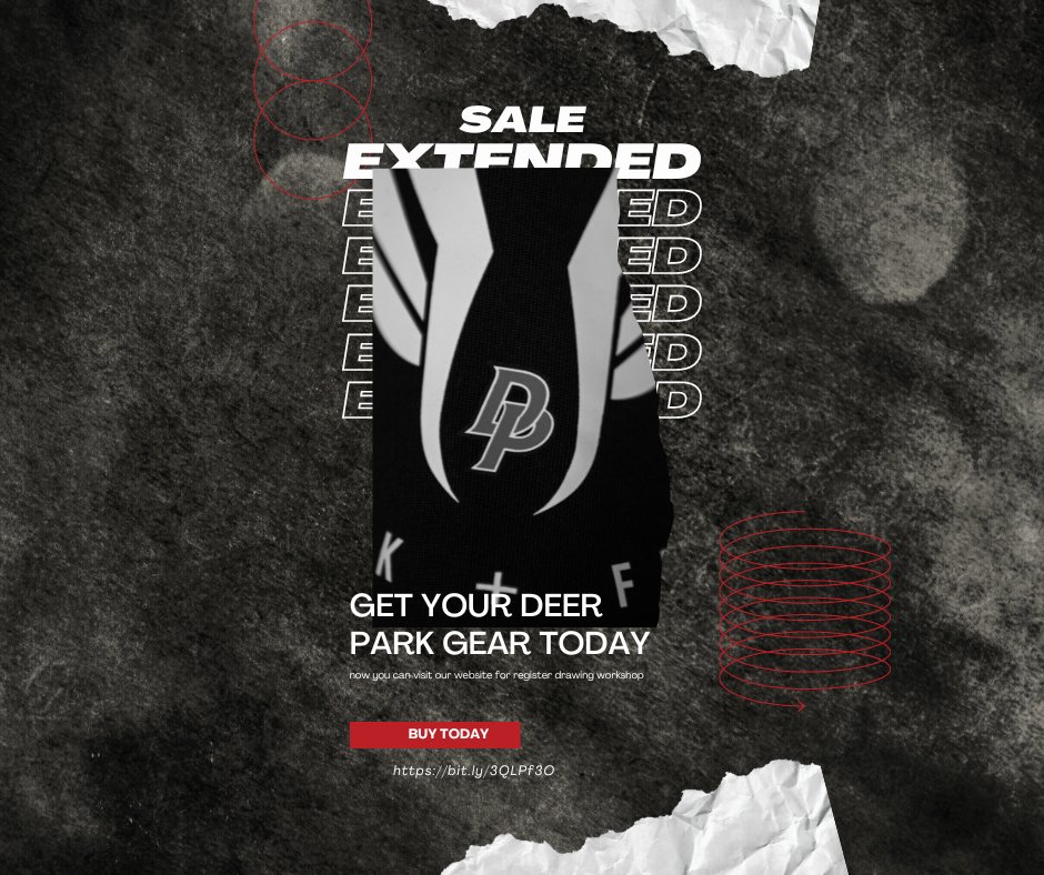 🚨 SALE EXTENDED 🚨

We heard you needed a few extra days to get your brand new Deer Park gear, so we're extending the sale through tomorrow at midnight! This is the only time we'll be selling these, so if you see something you like, make sure to buy NOW!

bit.ly/3QLPf3O