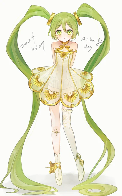 ミクの日おめでと!蓄音機ちゃん描いた～ #ミクの日 