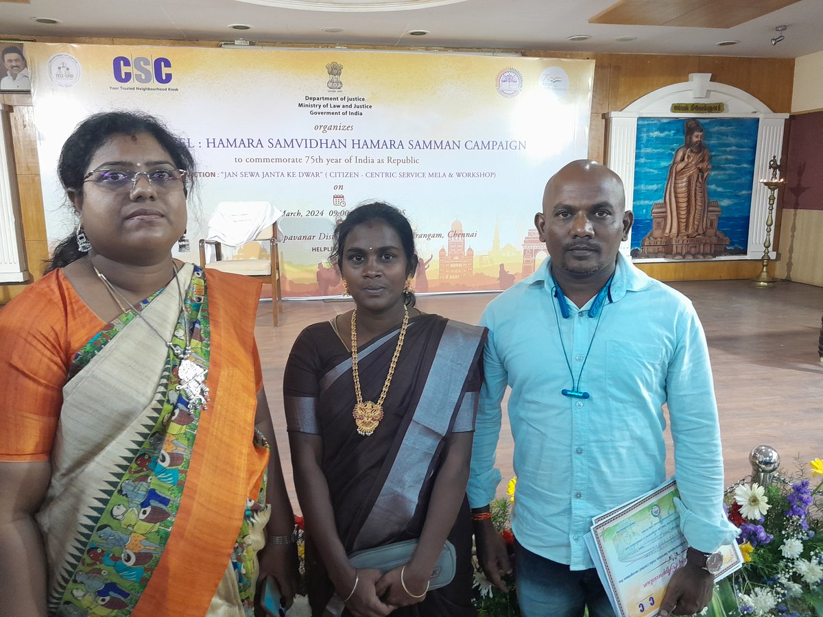 GKSundaramVLE's tweet photo. CSC State President Mr. Vinod Kuriakose presented the Certificate of Appreciation at Tele-Law State Level Workshop held at Chennai on 06.03.2024  

https://t.co/6BCO4mXtIP.,CSC VLE.,
KAMALAPURAM, OMALUR,
SALEM, TAMILNADU

@csc_south
@CSCegov_
@sctntl9

@CscSalem https://t.co/y7Py9WWpvw