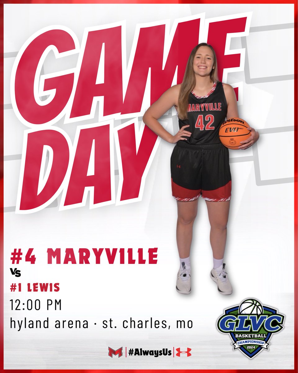 𝙂𝙇𝙑𝘾 𝙎𝙀𝙈𝙄𝙁𝙄𝙉𝘼𝙇

🆚 #1 Lewis
⏰ 12:00 PM
📍 Hyland Arena | St. Charles, MO

💻 ($) glvcsn.com
📊 glvcsports.com/sidearmstats/w…
🎟️ glvcsports.com/sports/2021/11…

#BigRedM | #AlwaysUs