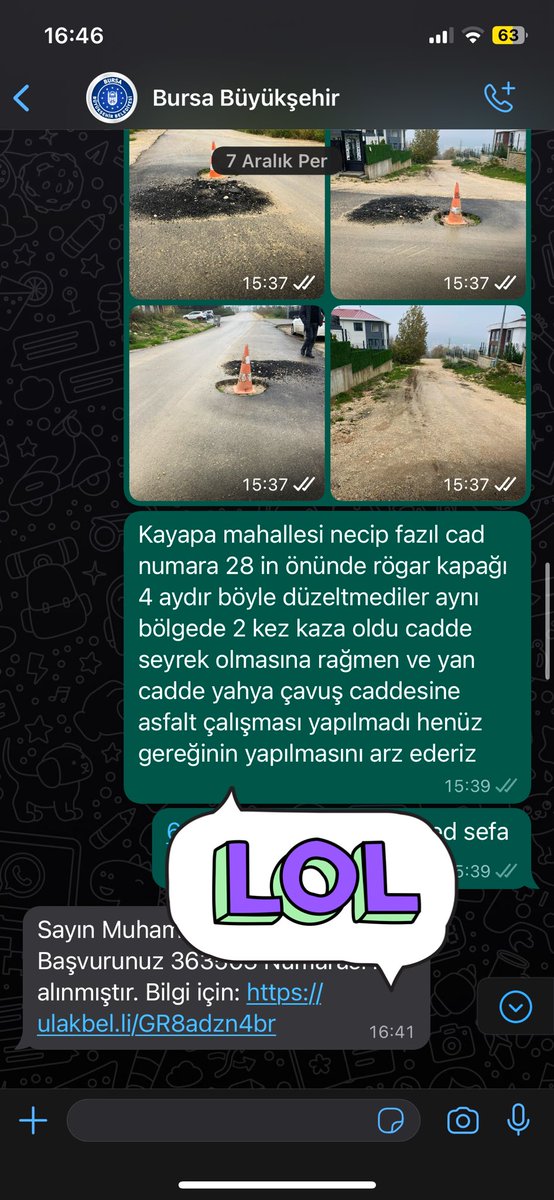 akalinsefa's tweet photo. @bursabuyuksehir 7 aralık ilk şikayet günü https://t.co/5Yt2G6ZkMt
