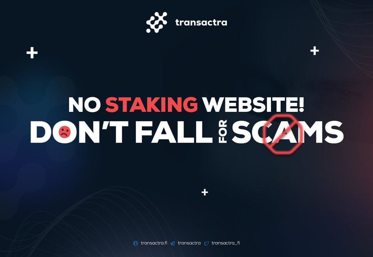 😰 ALERT! 😰 

Our original Twitter may have been compromised, and we're still working with Twitter to retrieve it back. In the meantime, please visit our Telegram chat for all official communication.  

t.me/transactra