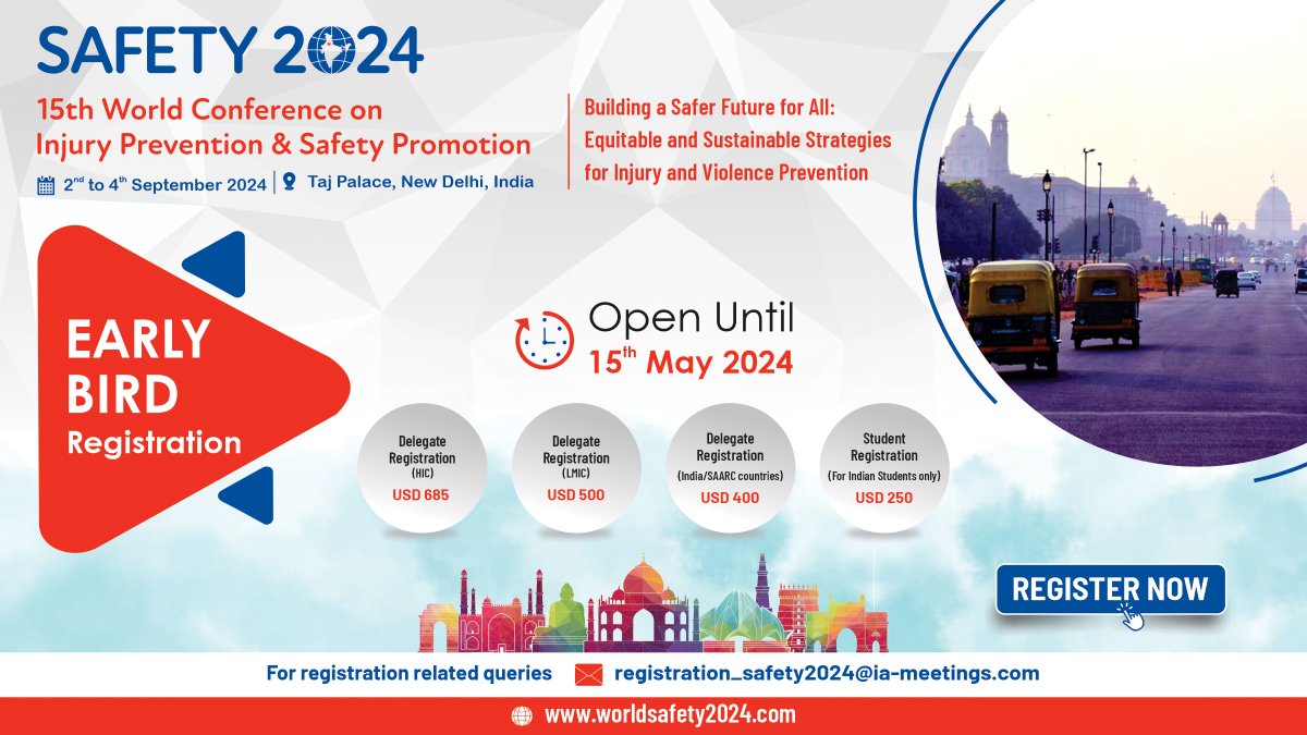 Conf_Safety's tweet image. 📢EARLY BIRD REGISTRATIONS FOR #SAFETY2024 ARE NOW OPEN

Don't miss out this opportunity to reserve your spot and save on registration fees

Visit🔗bit.ly/3KfZjiS for more info and secure your attendance today 

We can't wait to welcoming you!

🗓️15 May 2024
🕛23.59 IST