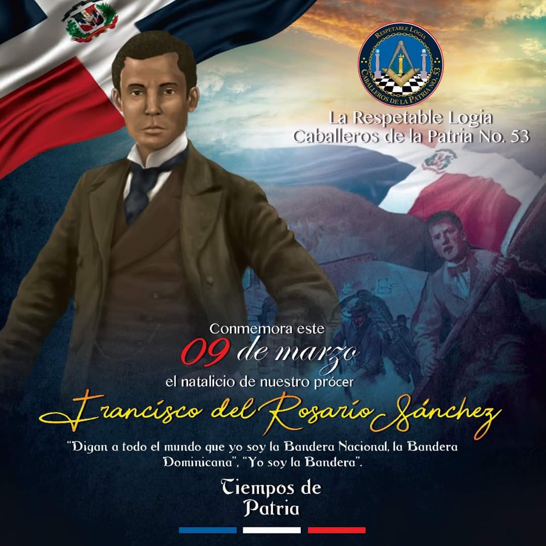 cabdelapatria's tweet photo. Hoy celebramos, con orgullo, el 207 aniversario del nacimiento del Padre de la Patria Francisco del Rosario Sánchez Del Rosario, hombre de arrojo, determinación, inteligencia y sentido de la justicia, y sobre todo, entendedor del alma sutil de la Patria. ¡LOOR POR SIEMPRE! https://t.co/ytkNoCl7cH