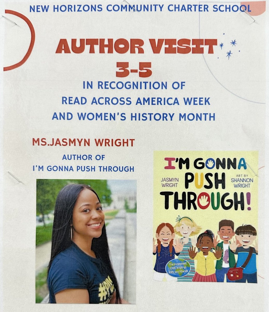 iamjasmynwright's tweet image. I LOVE conducting author visits!! It was such an amazing experience, sowing and pouring into these 3rd-5th grade scholars at New Horizons Community Charter School in Newark, NJ. #PushThrough ✋🏾🤚🏼