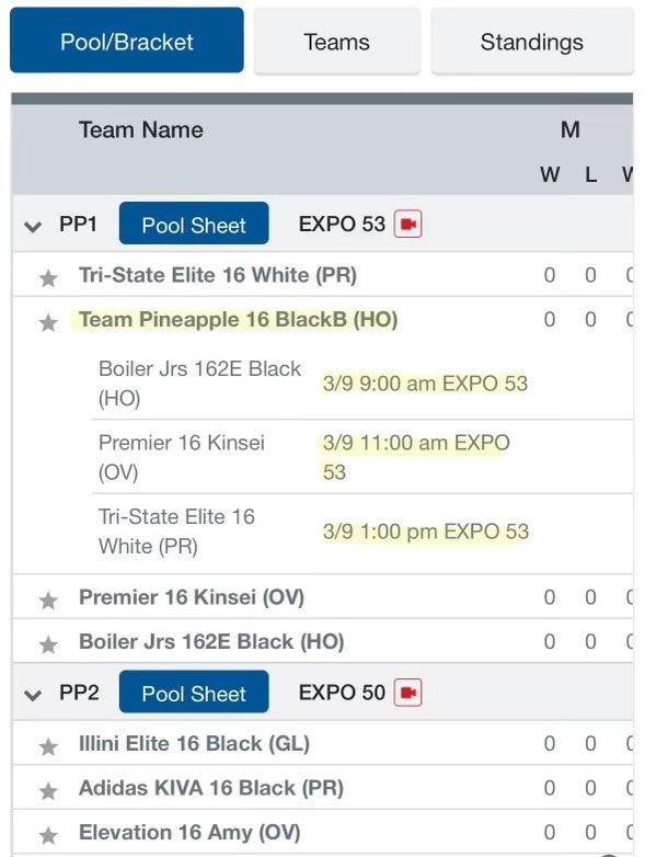 Come watch some games. Here is my schedule.